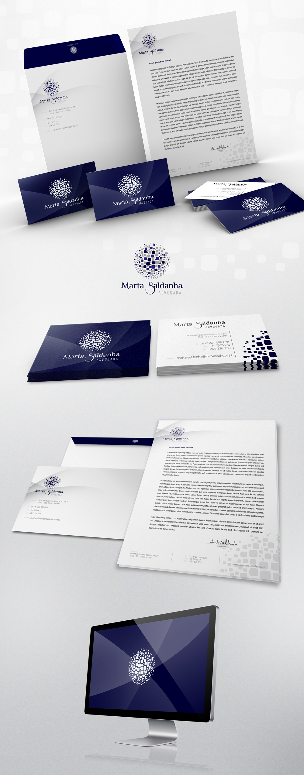 envelope logo poink marta saldanha Corporate Identity lawyer advocacy Stationery letterhead personal card  attorney law modern