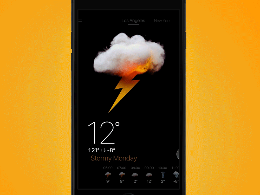 ⚡RealWeather - 3D Animated Weather App on Behance