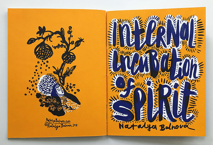 design silkscreen book design Zine  artbook natalya balnova HAND LETTERING printmaking Drawing 