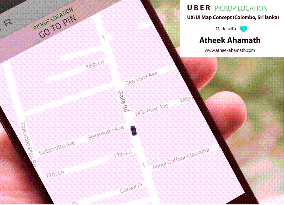 Uber Concept Uber map Uber UX Uber map UI Sri lanka ux user user experience