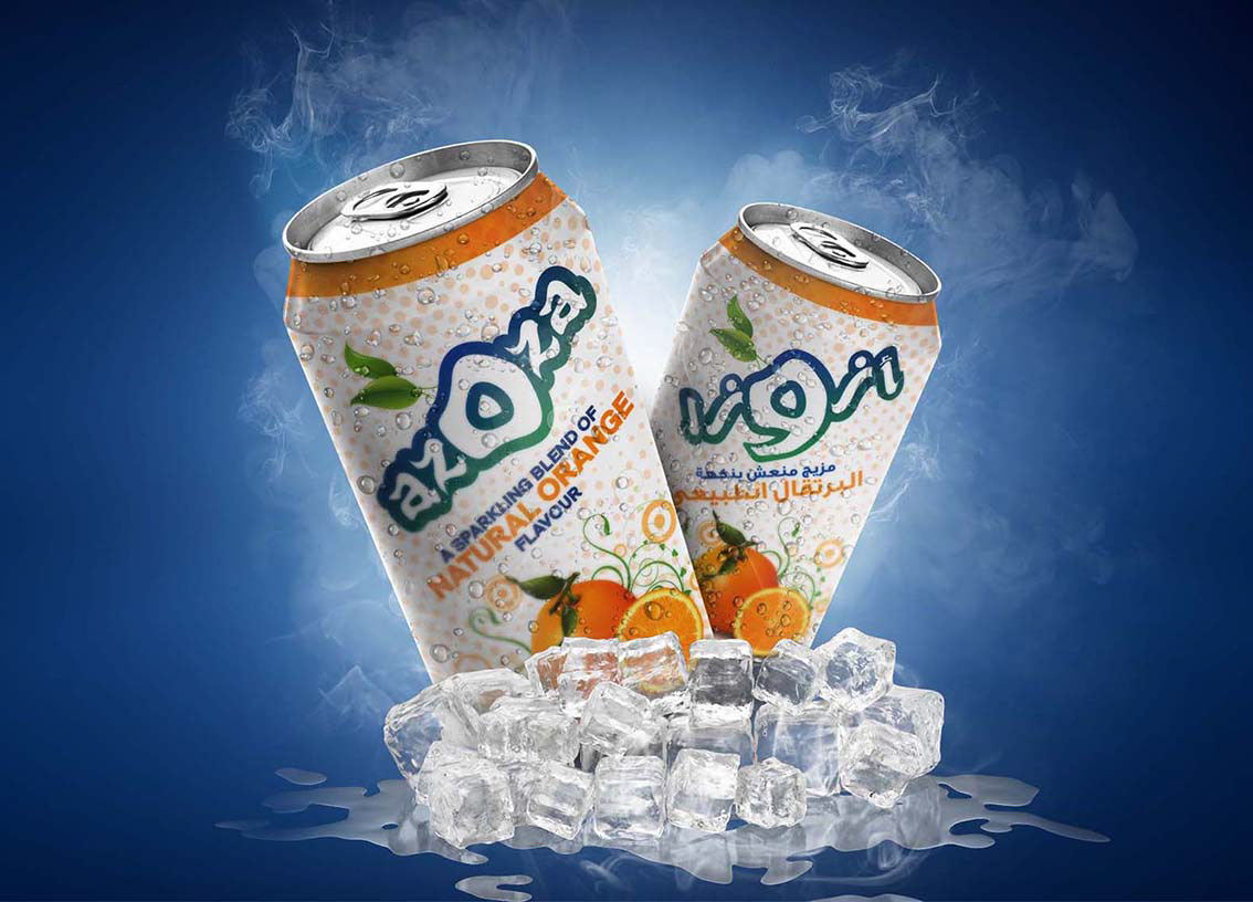 soft drink packiging soda ice logo arabic free hand