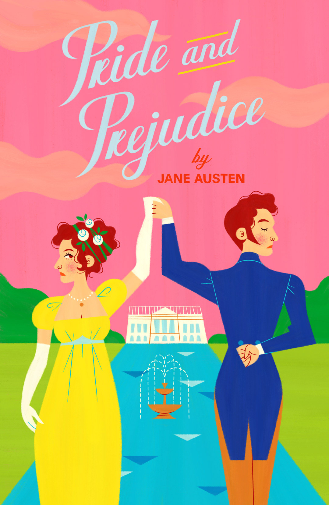 book cover Digital Art  English literature ILLUSTRATION  jane austen Mr Darcy Pride and Prejudice romance UK
