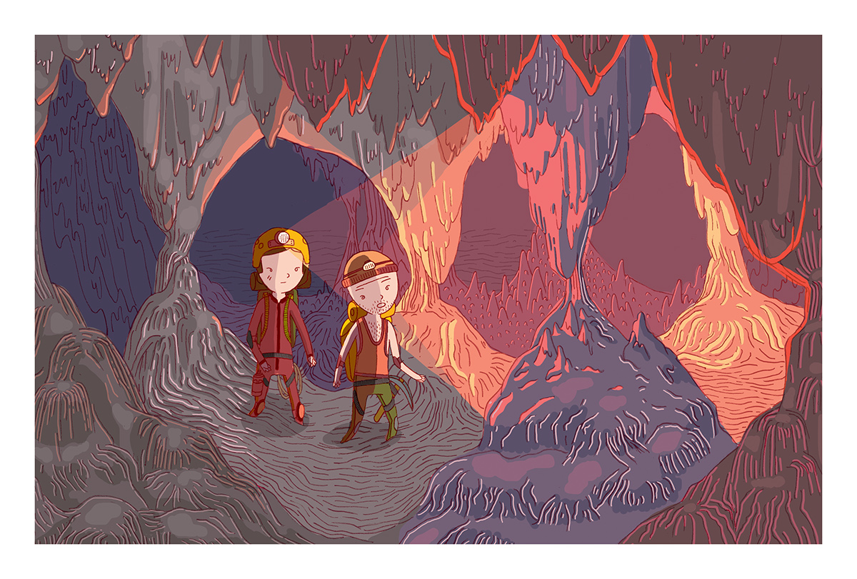 digital illustration Story Book cave The Cave