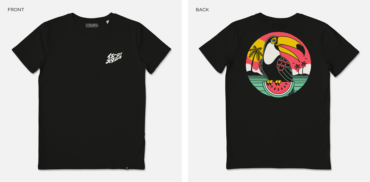 t-shirt print toucan Space  Lookbook japan shiba inu pixel tropicool reaper