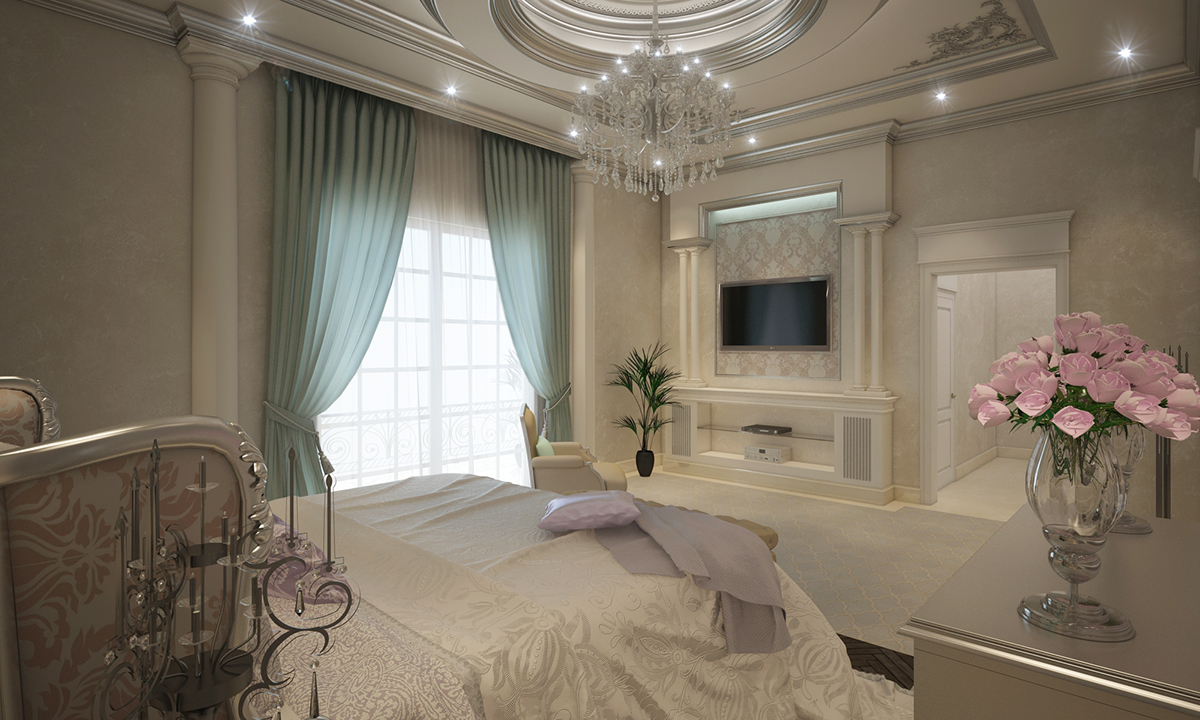 new Classical bedroom 3dsmax vray photoshop nice beauty Classic colorful fancy luxury super