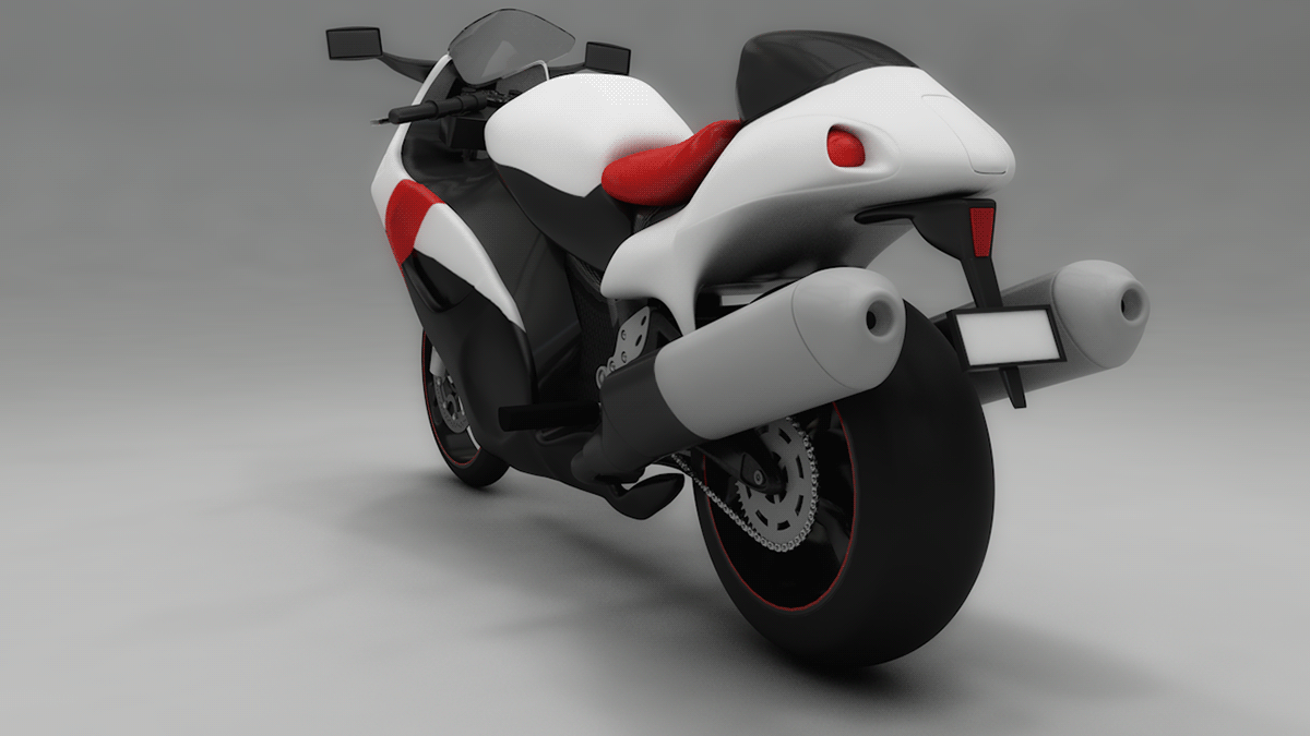 cinema 4d motorcycle 3D motorka model 3D model set Render