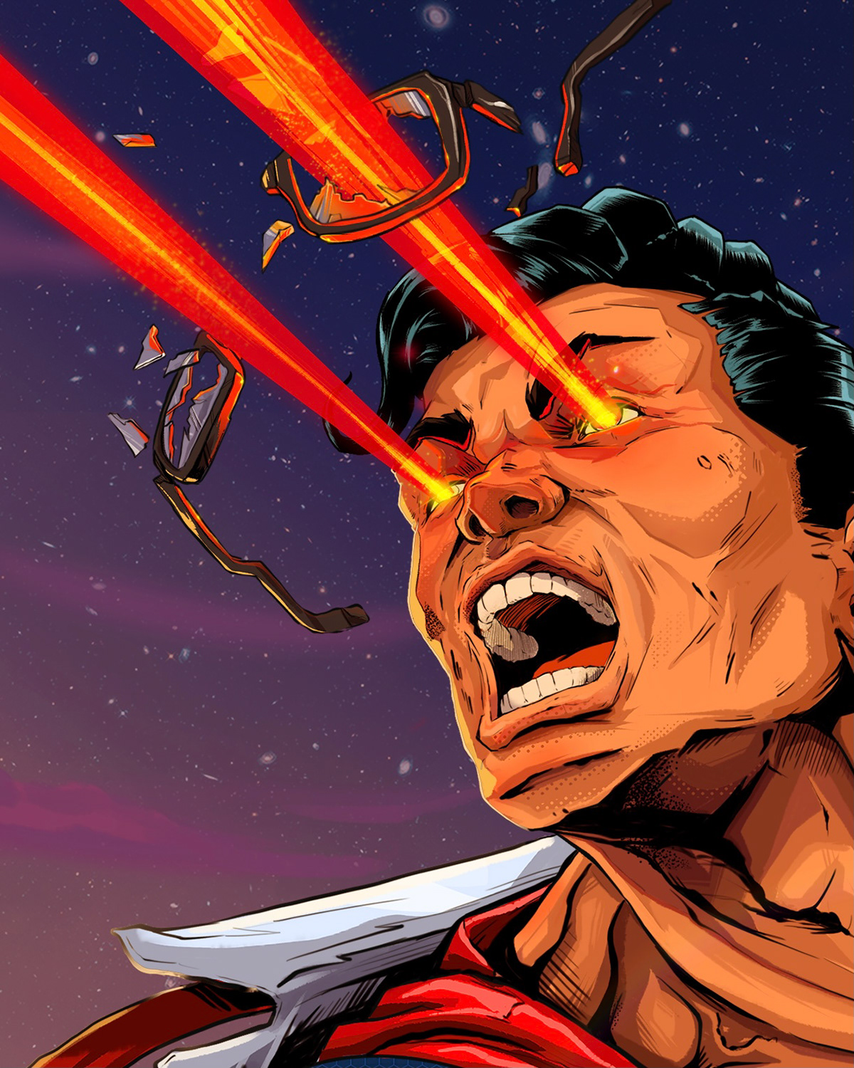 art Behance Character color comics cover design Drawing  Hero ILLUSTRATION  kent superman