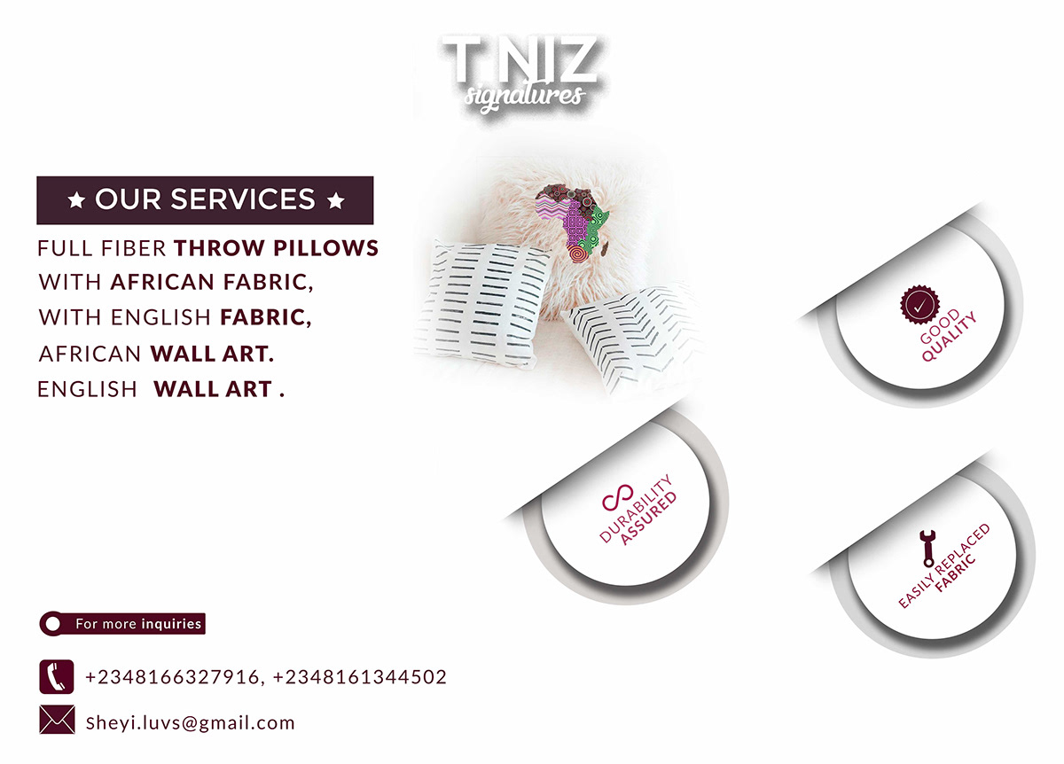 throw pillow Tniz poster graphics design