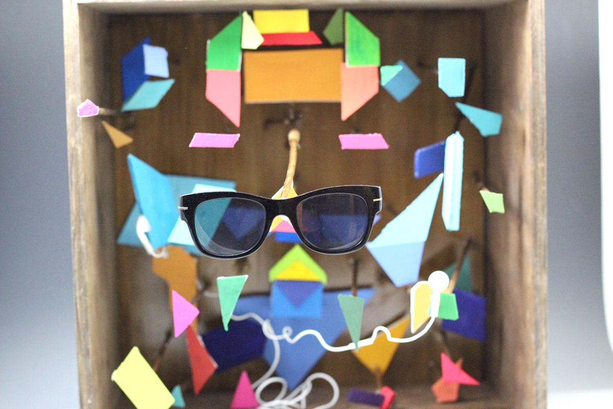 box Sunglasses ipod headphones creative raybans Perspective wood frame craft Craftsman change color colors
