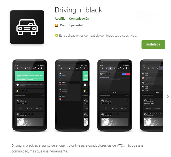 Cabify Uber logo driving in black drive black drivers social network spain