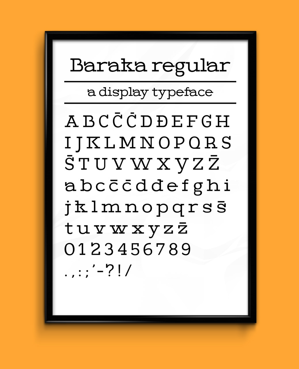 Typeface stencil typewriter Display Type Specimen poster