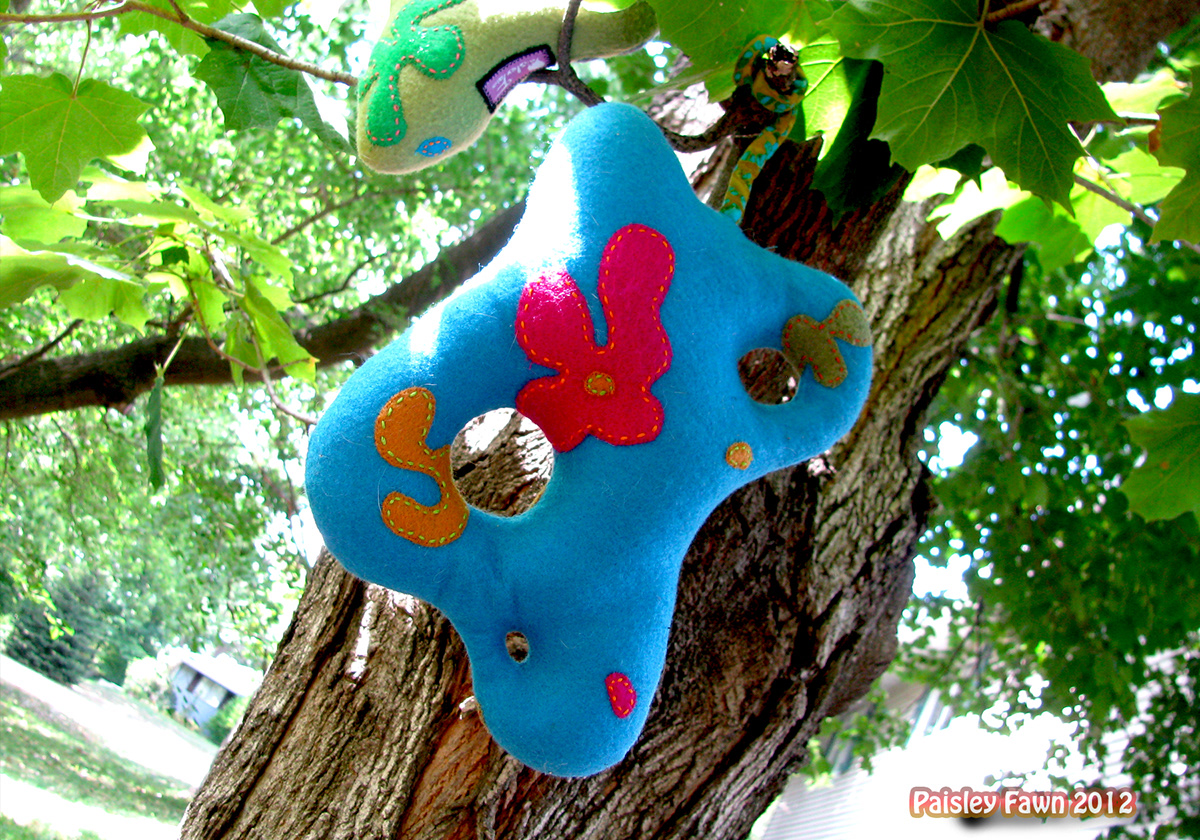 amoeba  germ  microbe  science  Nerd  geeky biology toy plush  handmade adorable  Weird  psychedelic colorful rainbow