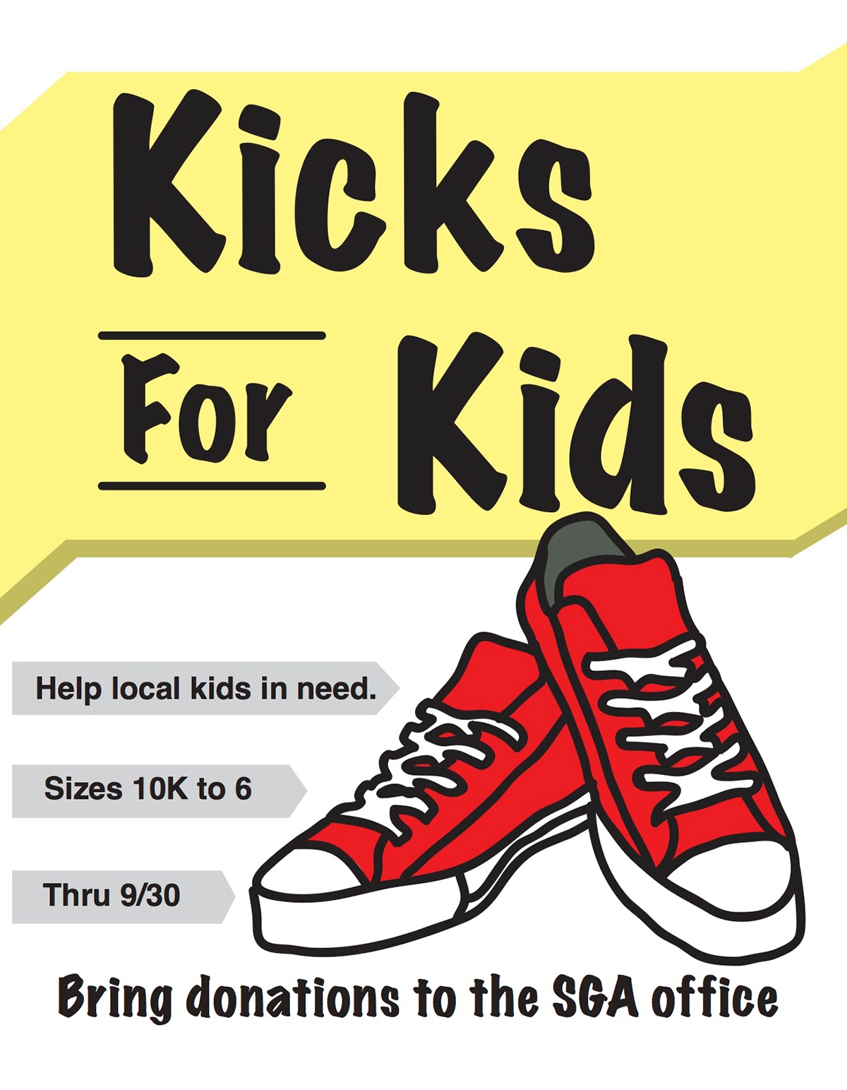 shoes Philanthorpy Kicks for kids Pittsburg State University