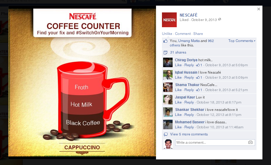 Nescafe Online Promotion ads