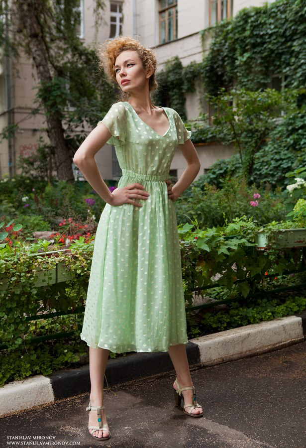 Moscow city dress Love motion tenderness sexy Retro summer Russia
