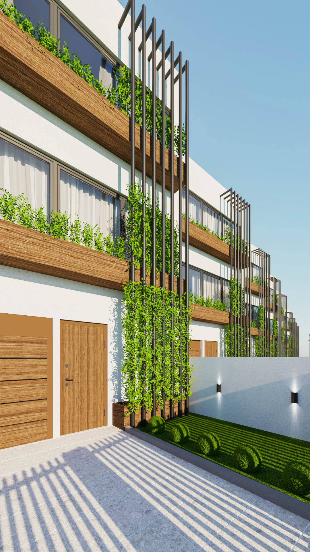 architecture visualization Render 3ds max exterior houses buildings Nature