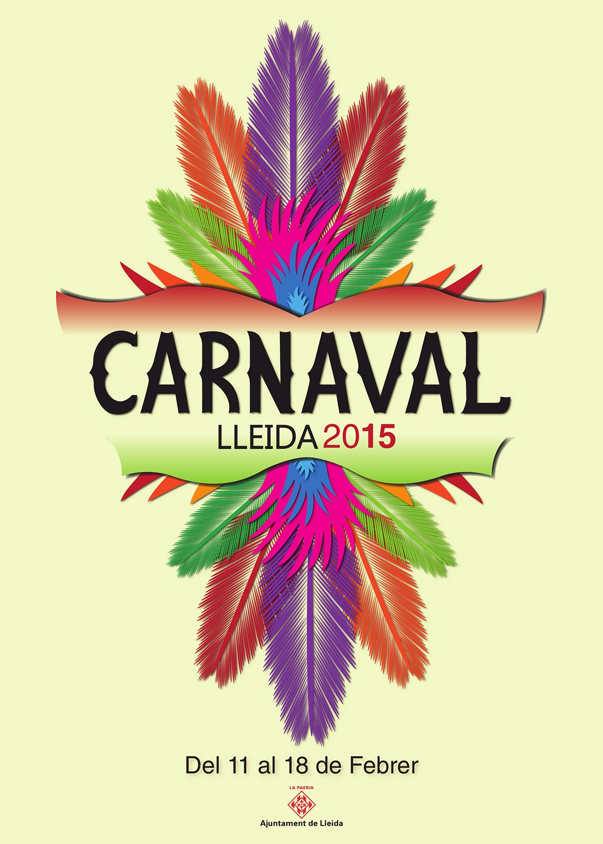 cartel Carnaval baile mascara conejo cerdo Vaca disfraz ilustracion lettering