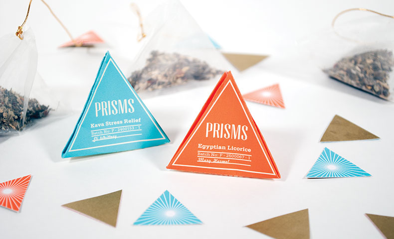 tea pyramids Prisms geometry origami  hand crafted