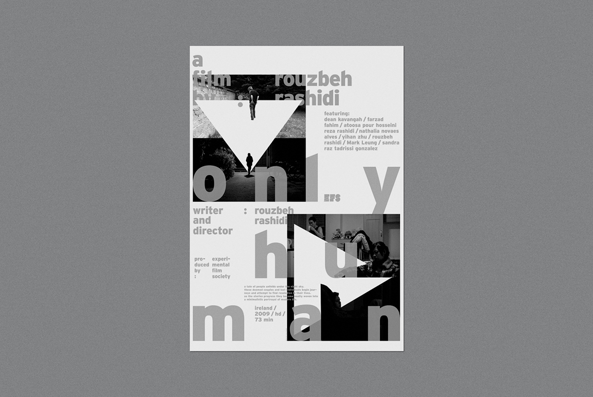 Poster Design experimental film society film poster Rouzbeh Rashidi typographic posters