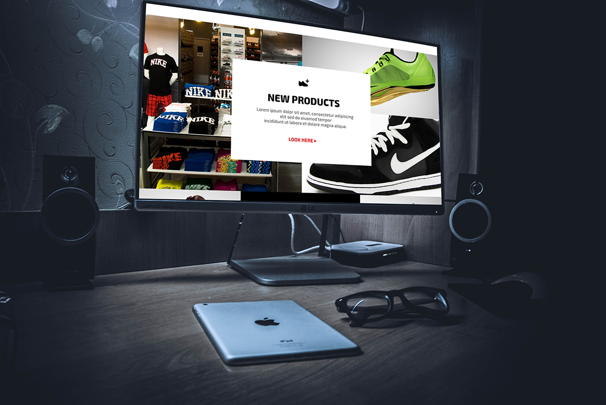 Web design Webdesign Nike fake photoshop Project Style site