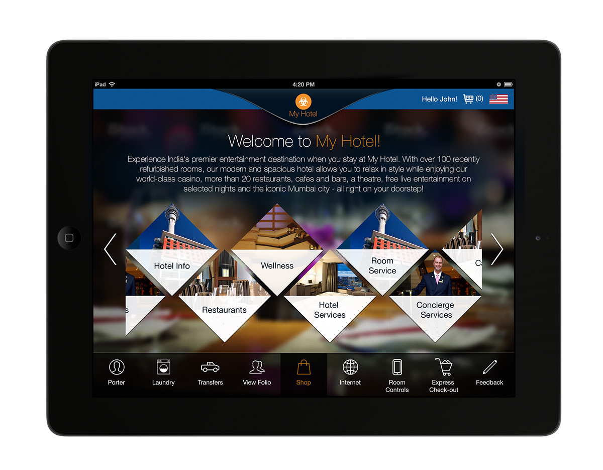 my hotel hotel iPad App iPad app web app aplication apple