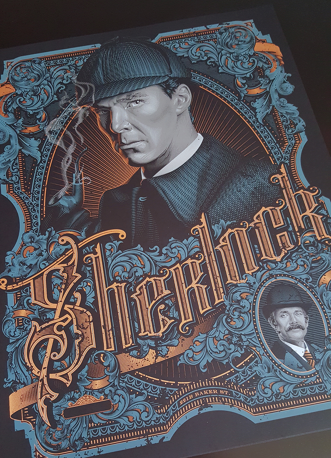 Sherlock Sherlocked BBC Benedict Cumberbatch cumberbatch Victorian antique Scrolling silk screen