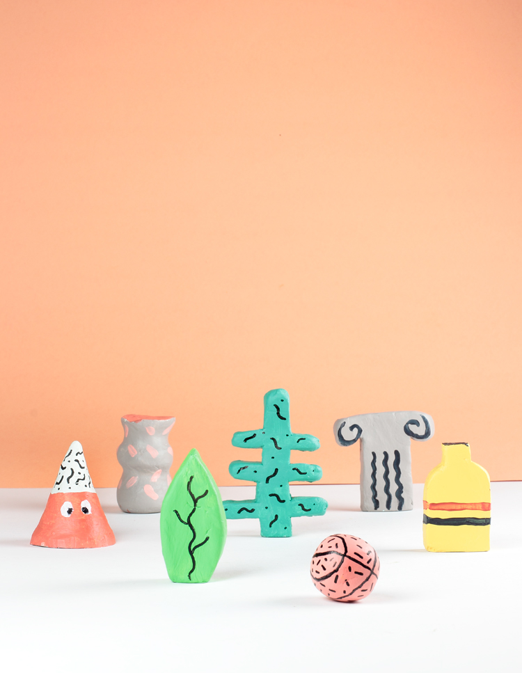 Tiny objects handmade handpainted acrylic