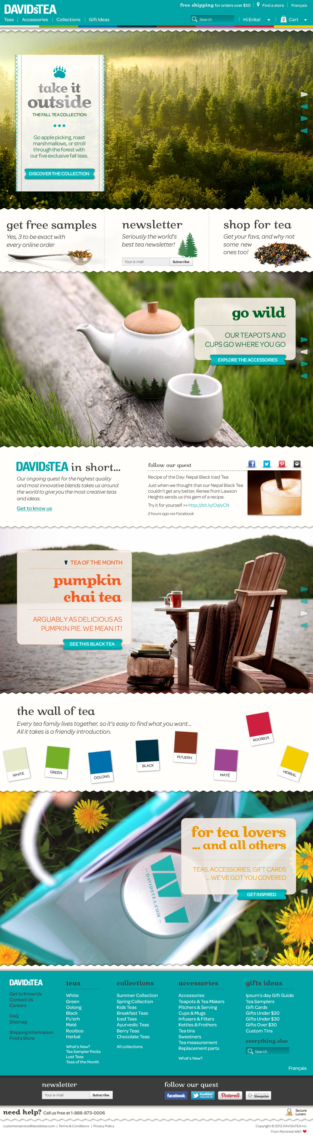 David's tea  Creative Direction  webdesign  e-commerce  photo 
