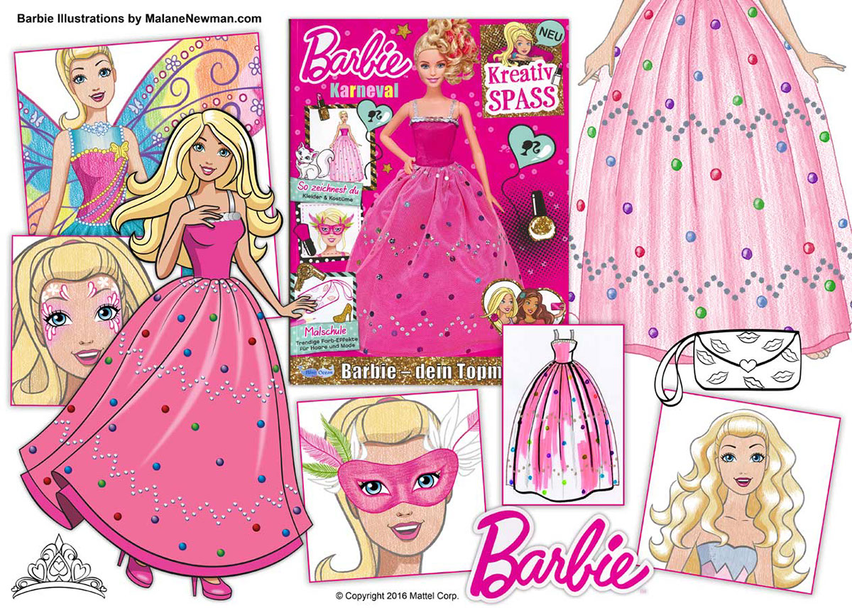 barbie barbie magazine mattel barbie doll Licensed Character Art Licensed Branding 