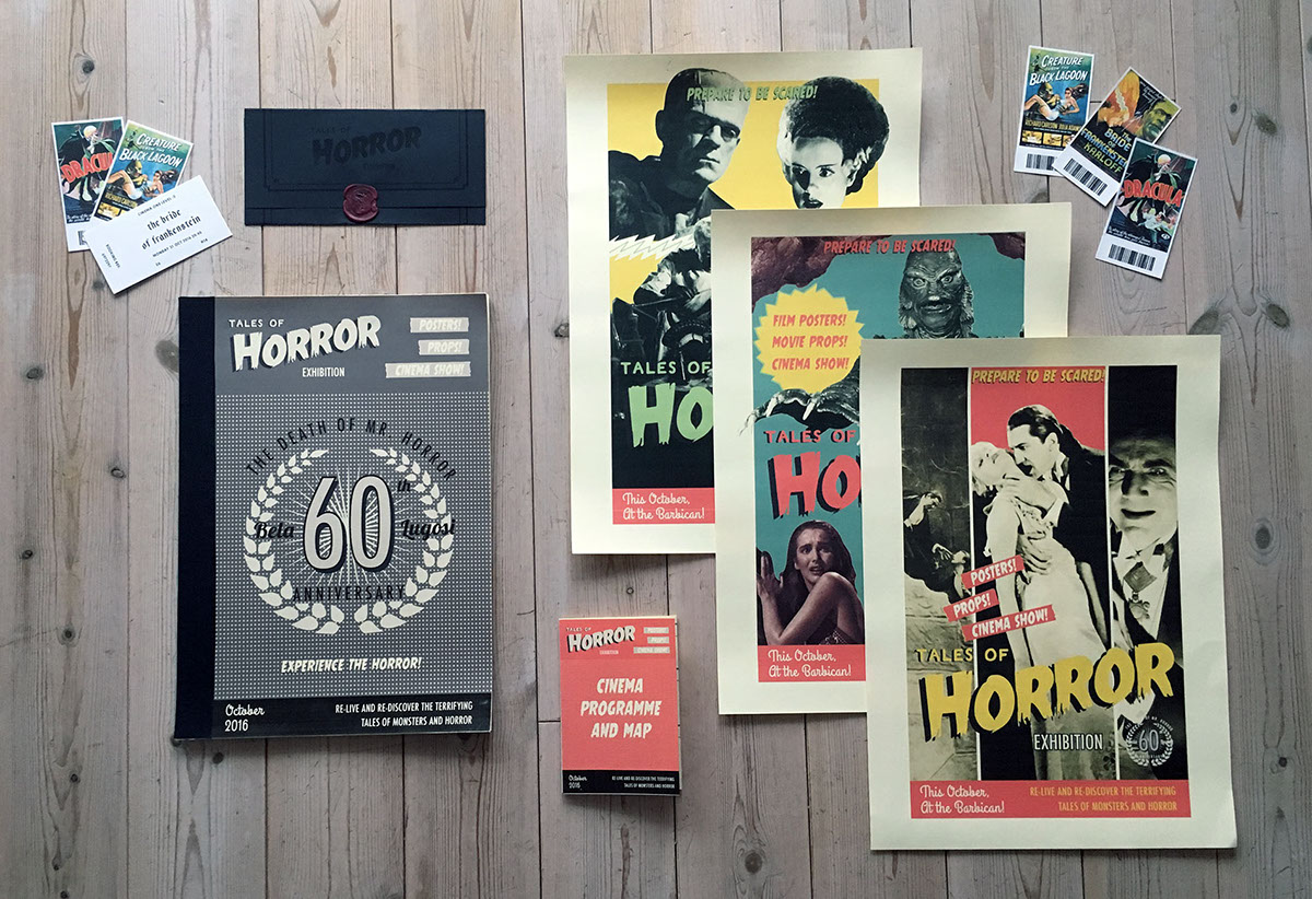 horror films Exhibition  dracula frankenstein bela lugosi anniversary posters tickets magazine