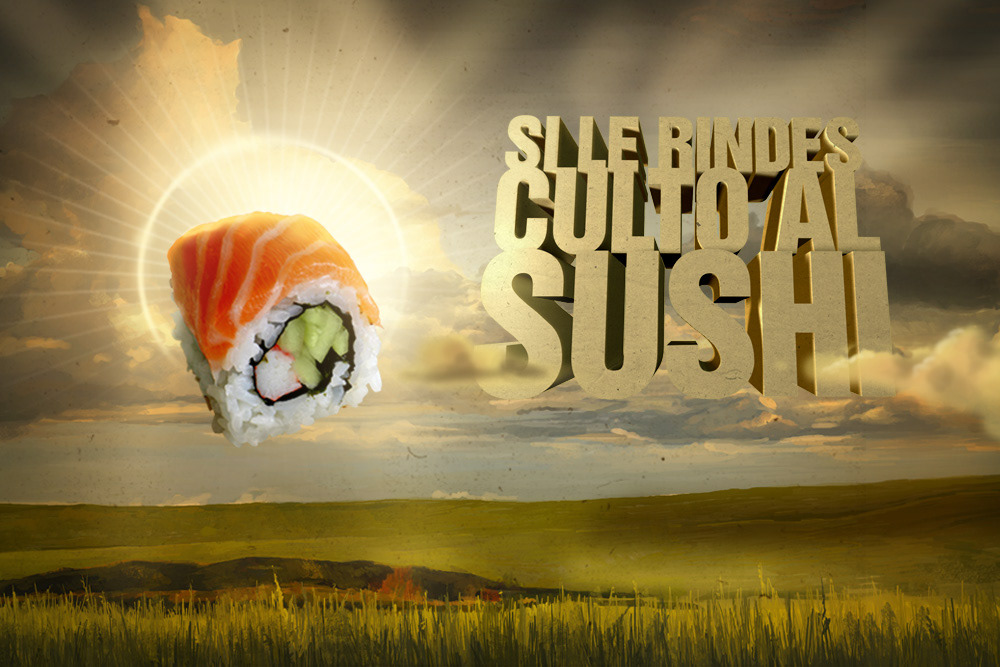 Sushi cinema 4d Render God art
