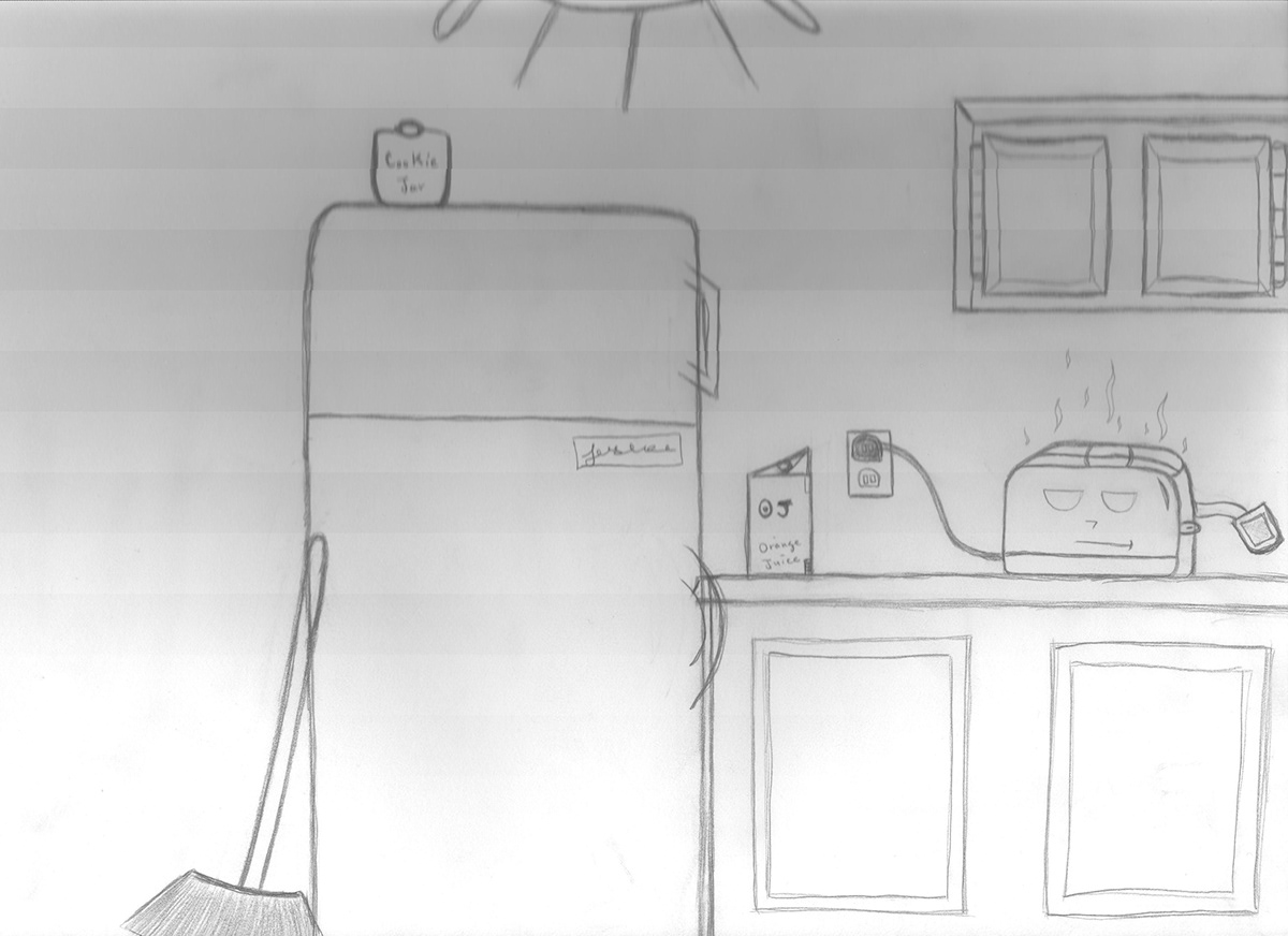 waffle  toaster character animation