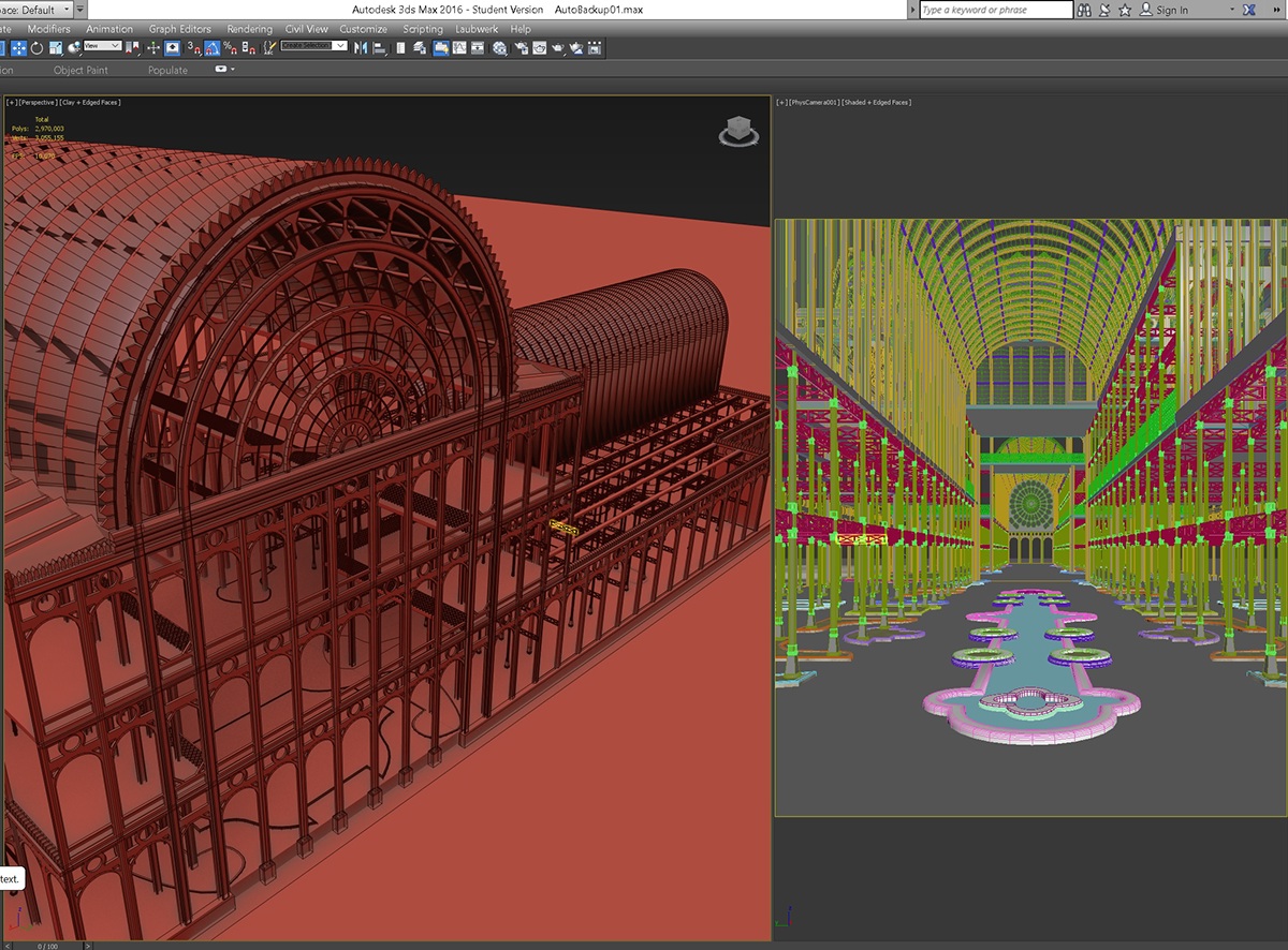 Crystal Palace Paxton richard paxton Render rendering 3D 3ds max hyde park arquitectura Palacio de Cristal modelling MAArchVis archvis MAAV