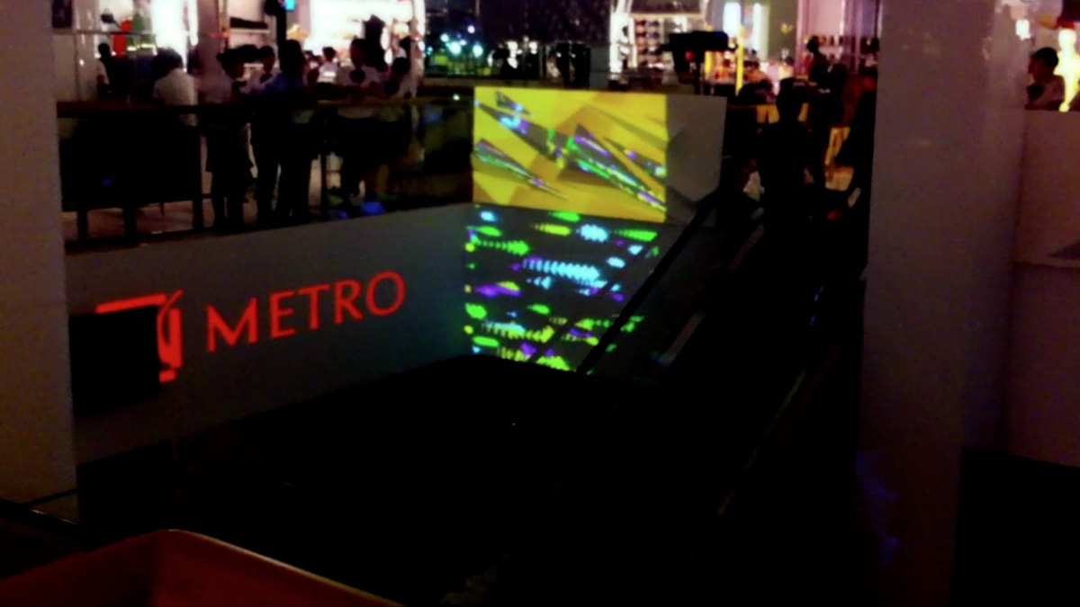 metro the park solo kongfoo lepaskendali video mapping Visual mapping