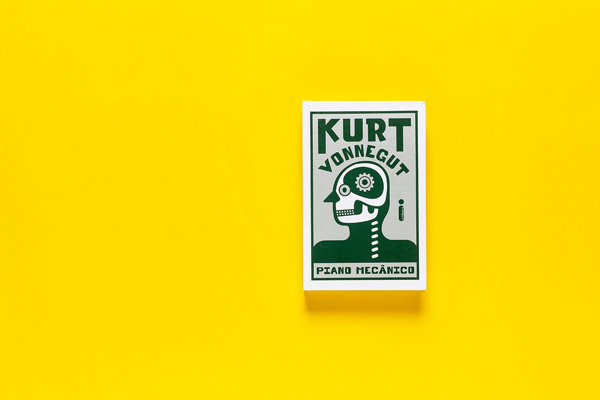 book cover book design editorial design  graphic design  Kurt Vonnegut player piano