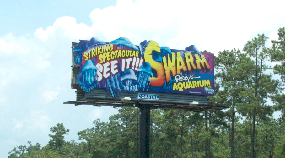 Outdoor Billboards aquarium lettering