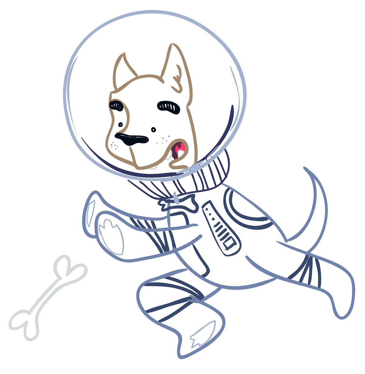 dog coeple cosmos moon trip COSMODOG universe