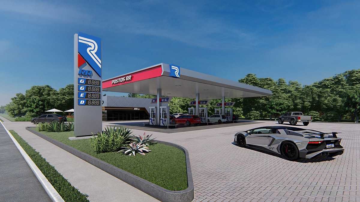 estacion de servicio fuel gas station gasolina gasolinera nafta petrol station Posto posto de combustível Дизайн АЗС