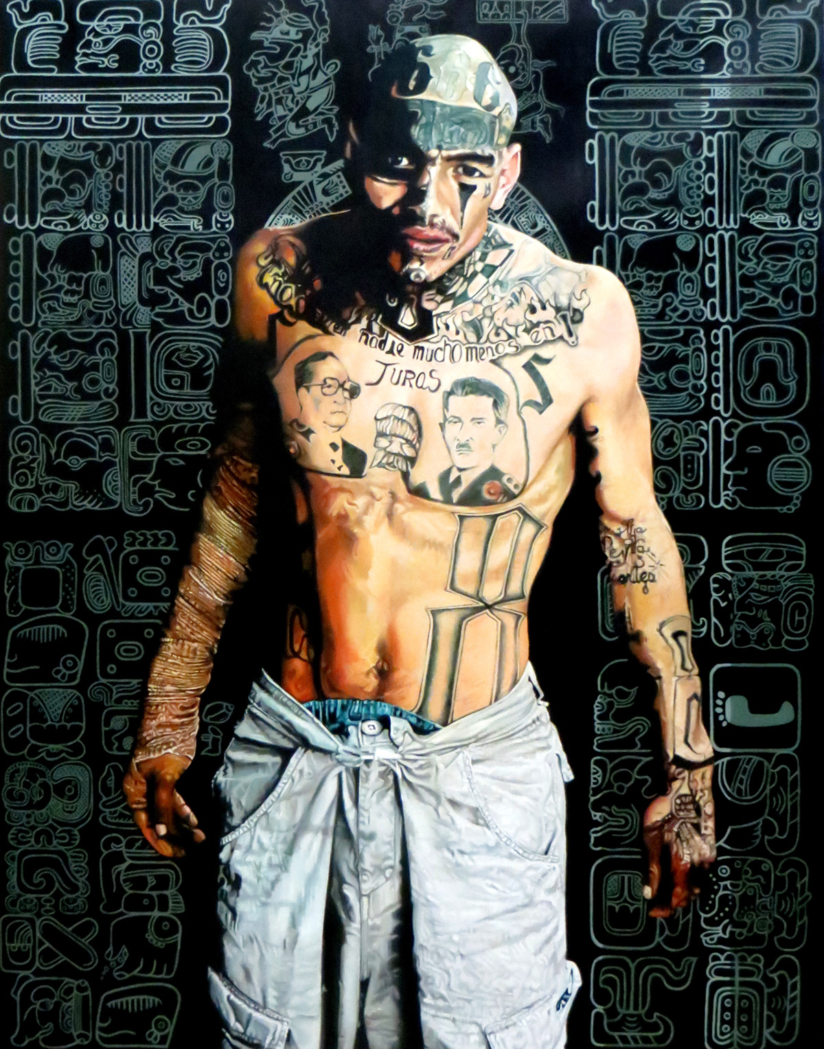oilpainting artwork tatoos centralamerica gangs