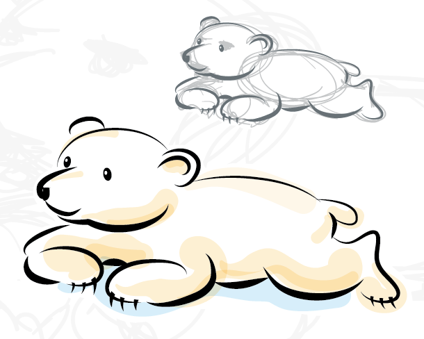 vector sketch bear animal Illustrator kingfisher lion bird