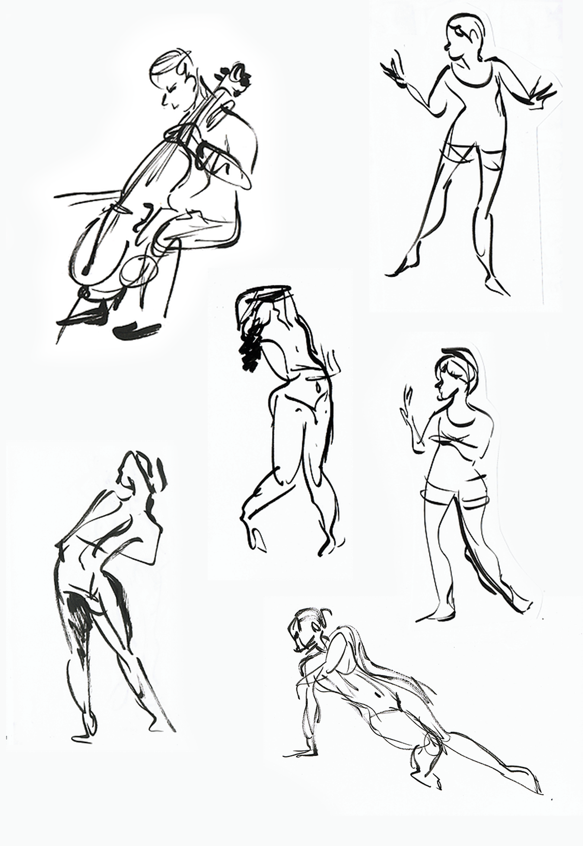 Life drawing ( figure, hands, cats, portraits) on Behance
