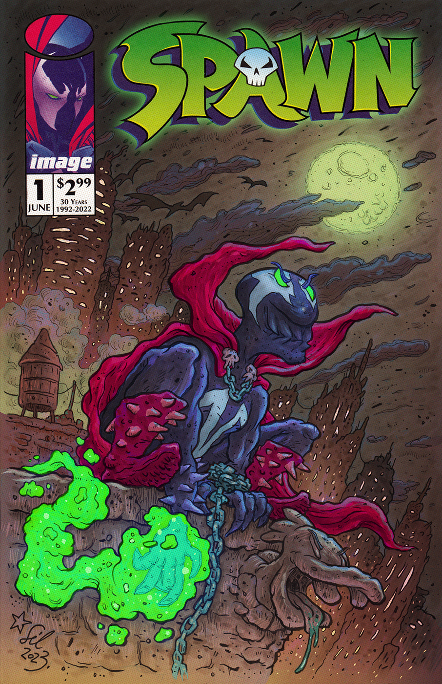 comicbook cover dark Image Comics spawn superheroes