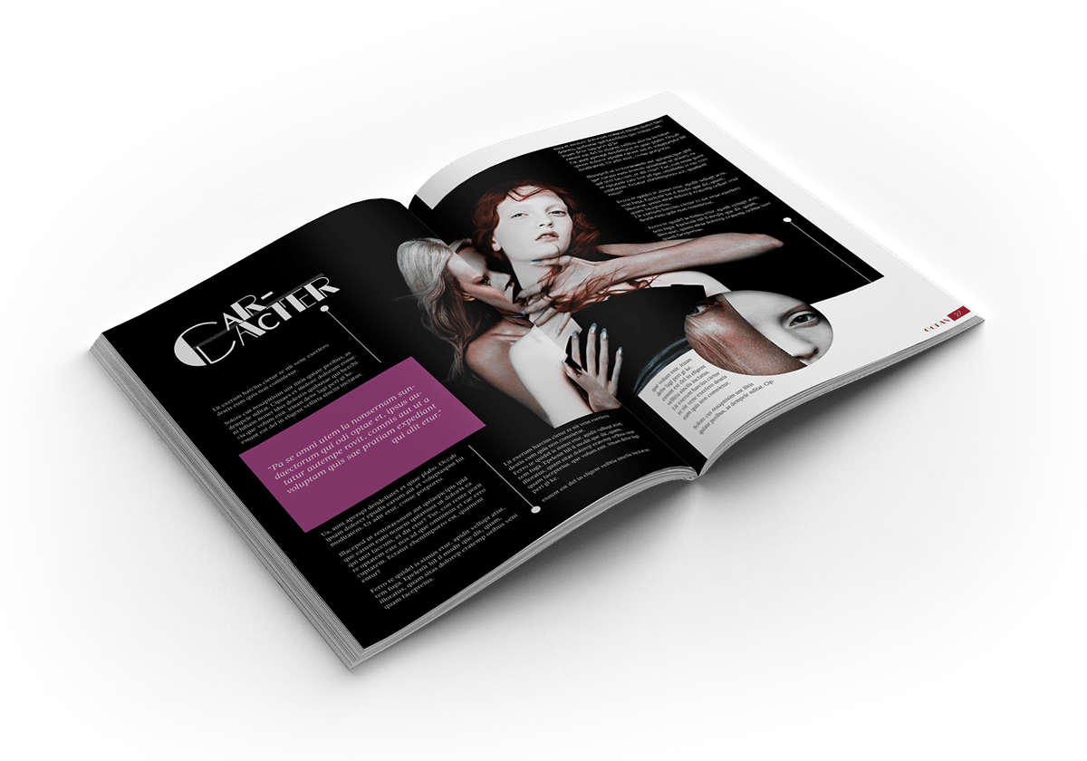 magazine template art blue brochure business corporate elegant fresh glamour gray InDesign indesign template Layout
