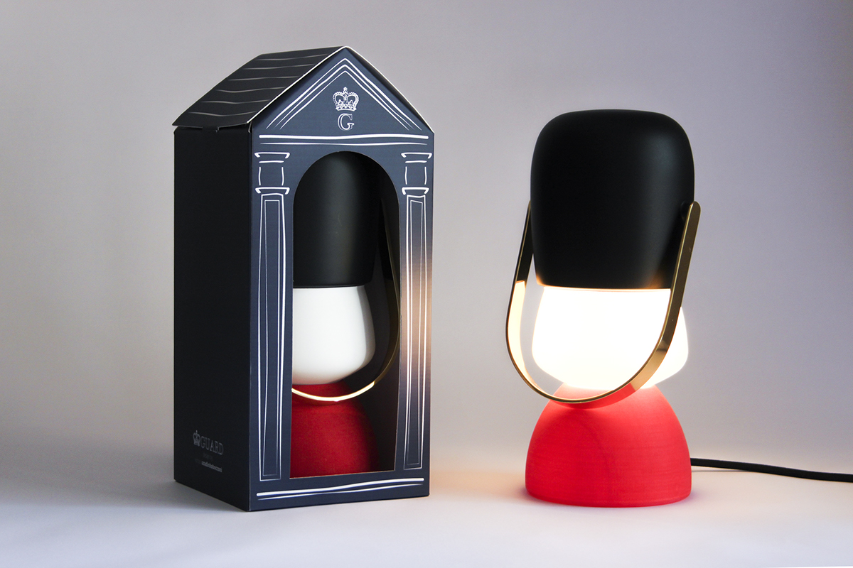guard queen's guard queen Buckingham Palace London Lamp table lamp lantern souvenir Lighting Design 