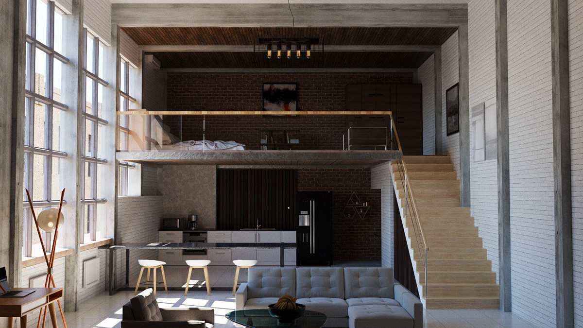 archvis modeling studio design industrial apartments