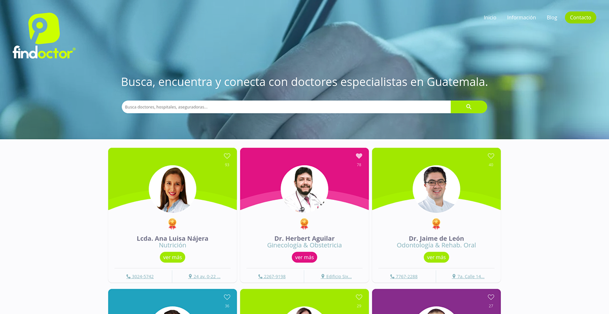 Health ux design Web Design  Medical Directory