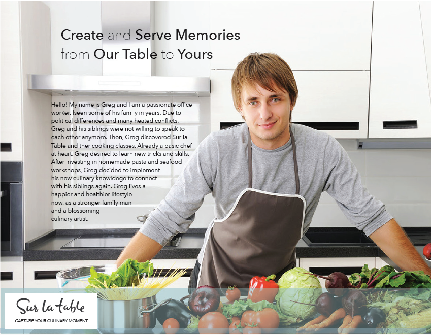 ads body cooking copy Food  la print Sur table