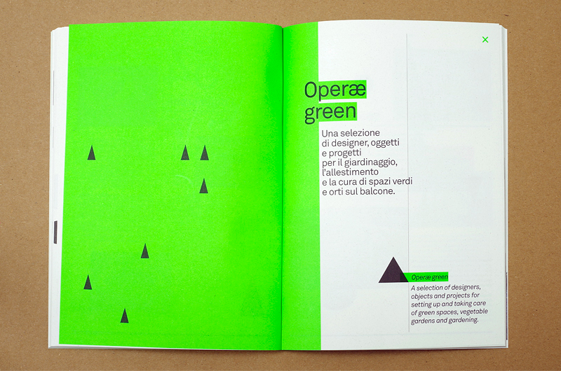 design festival operae undesign green fluo Catalogue identity Italy helvetica Independent design festival self production makers cardboard
