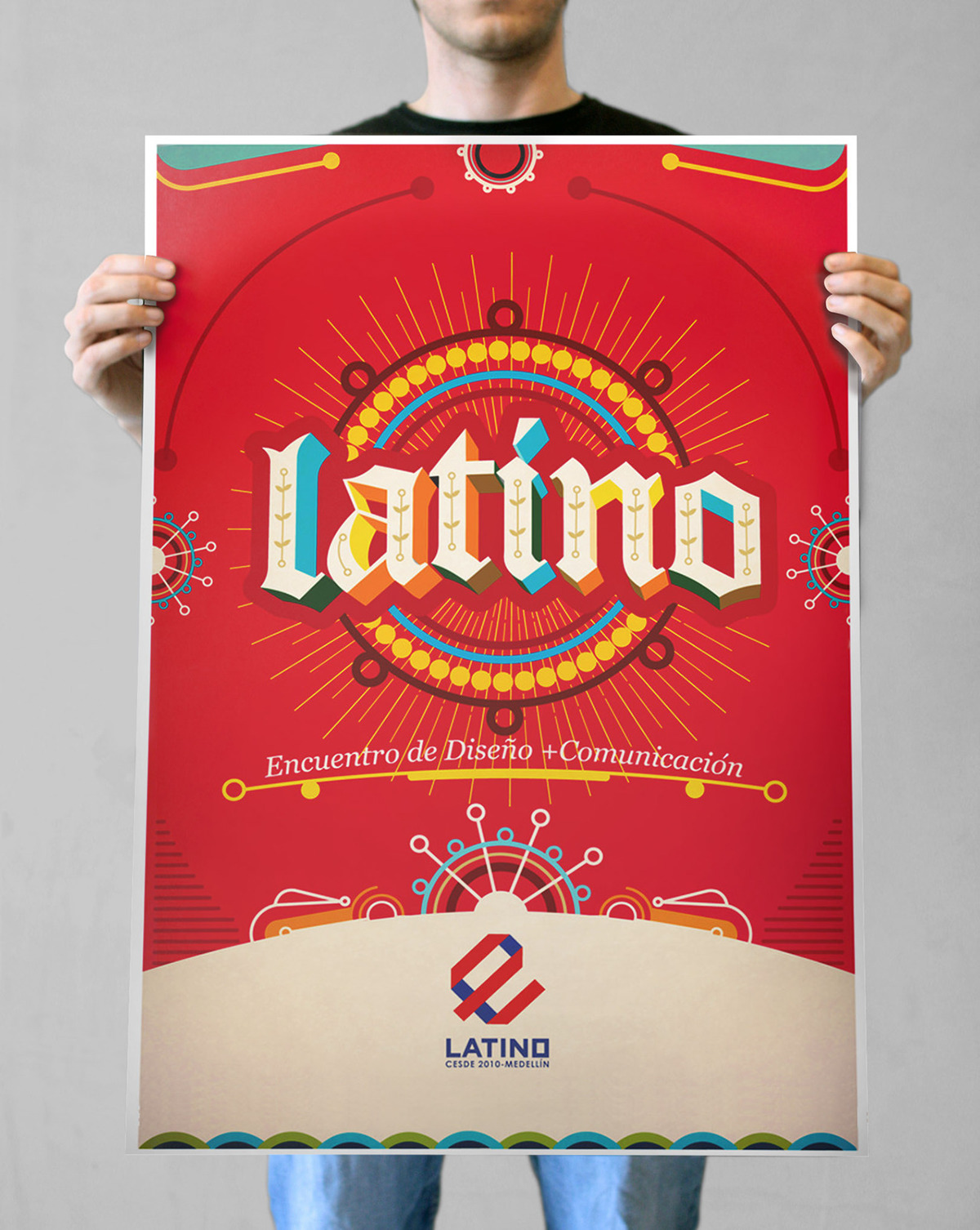 latino Chiva escalera latinoamericano rojo Latin Sudaca colombia folk religious Peasant medellin santos poster
