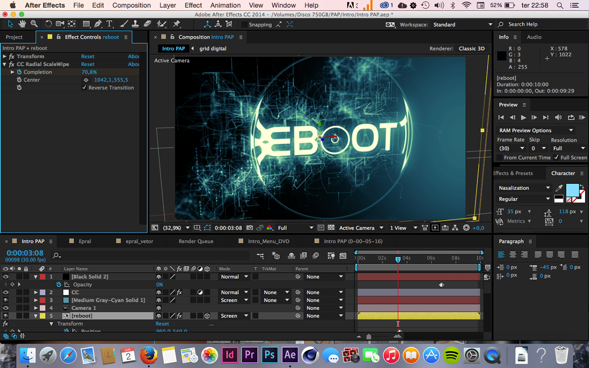 Reboot sci-fi aftereffects cinema4d postproduction vfx visualeffects Mattepainting AdobeAe
